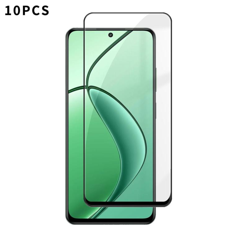 10pcs Kalebol High-Aluminum Screen-Printed Full-Coverage Anti-Fingerprint Black-Bordered HD Tempered Glass Film, For Realme P4R 5G, For Realme C100 5G, For Realme C100 4G, For Realme Narzo 100 Lite 5G, For Realme Neo8 5G, For Realme 16 5G              ...