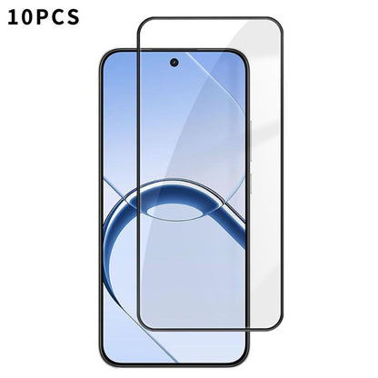 10pcs Kalebol High-Aluminum Screen-Printed Full-Coverage Anti-Fingerprint Black-Bordered HD Tempered Glass Film, For Realme P4R 5G, For Realme C100 5G, For Realme C100 4G, For Realme Narzo 100 Lite 5G, For Realme Neo8 5G, For Realme 16 5G              ...