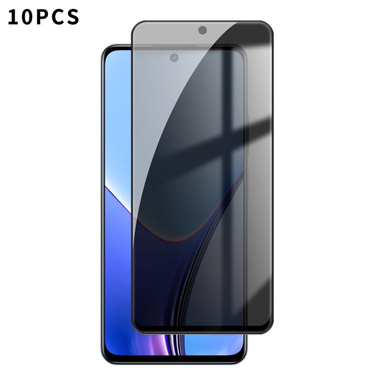 10pcs Kalebol High-Aluminum Screen-Printed Full-Coverage Black-Border Privacy Tempered Glass Film, For Realme P4R 5G, For Realme C100 5G, For Realme C100 4G, For Realme Narzo 100 Lite 5G, For Realme Neo8 5G, For Realme 16 5G, For Realme 16 Pro 5G      ...