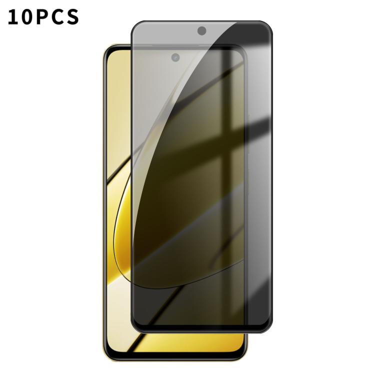 10pcs Kalebol High-Aluminum Screen-Printed Full-Coverage Black-Border Privacy Tempered Glass Film, For Realme P4R 5G, For Realme C100 5G, For Realme C100 4G, For Realme Narzo 100 Lite 5G, For Realme Neo8 5G, For Realme 16 5G, For Realme 16 Pro 5G      ...