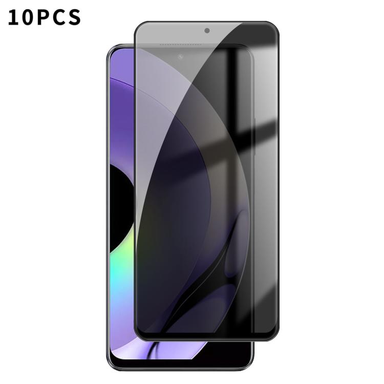 10pcs Kalebol High-Aluminum Screen-Printed Full-Coverage Black-Border Privacy Tempered Glass Film, For Realme P4R 5G, For Realme C100 5G, For Realme C100 4G, For Realme Narzo 100 Lite 5G, For Realme Neo8 5G, For Realme 16 5G, For Realme 16 Pro 5G      ...