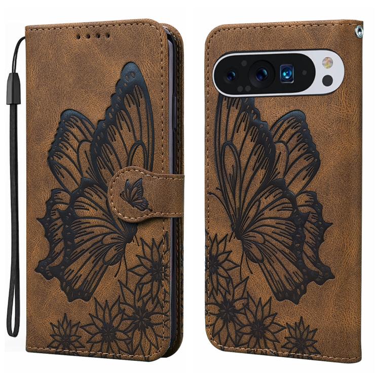 Retro Skin Feel Butterflies Embossing Horizontal Flip Leather Phone Case, For Google Pixel 11 Pro XL, For Google Pixel 11 / 11 Pro, For Google Pixel 10a, For Google Pixel 9 Pro XL / 10 Pro XL, For Google Pixel 9 / 10 Pro