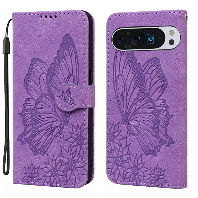Retro Skin Feel Butterflies Embossing Horizontal Flip Leather Phone Case, For Google Pixel 11 Pro XL, For Google Pixel 11 / 11 Pro, For Google Pixel 10a, For Google Pixel 9 Pro XL / 10 Pro XL, For Google Pixel 9 / 10 Pro