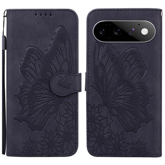 Retro Skin Feel Butterflies Embossing Horizontal Flip Leather Phone Case, For Google Pixel 11 Pro XL, For Google Pixel 11 / 11 Pro, For Google Pixel 10a, For Google Pixel 9 Pro XL / 10 Pro XL, For Google Pixel 9 / 10 Pro
