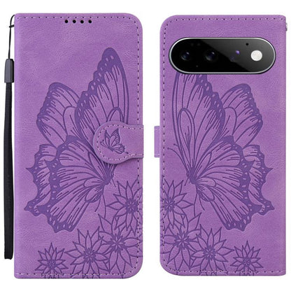 Retro Skin Feel Butterflies Embossing Horizontal Flip Leather Phone Case, For Google Pixel 11 Pro XL, For Google Pixel 11 / 11 Pro, For Google Pixel 10a, For Google Pixel 9 Pro XL / 10 Pro XL, For Google Pixel 9 / 10 Pro