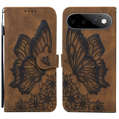 Retro Skin Feel Butterflies Embossing Horizontal Flip Leather Phone Case, For Google Pixel 11 Pro XL, For Google Pixel 11 / 11 Pro, For Google Pixel 10a, For Google Pixel 9 Pro XL / 10 Pro XL, For Google Pixel 9 / 10 Pro