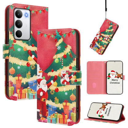 Christmas Series Buckle Leather Phone Case with Hand Strap, For Realme C71 4G India / Note 70 4G, For Realme C85 5G / 15x 5G India, For Realme P4 Pro 5G, For Realme P4 5G, For Realme 15T 5G Global, For Realme 15 / 15 Pro 5G Global                      ...
