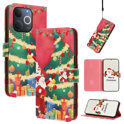 Christmas Series Buckle Leather Phone Case with Hand Strap, For Realme C71 4G India / Note 70 4G, For Realme C85 5G / 15x 5G India, For Realme P4 Pro 5G, For Realme P4 5G, For Realme 15T 5G Global, For Realme 15 / 15 Pro 5G Global                      ...