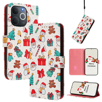 Christmas Series Buckle Leather Phone Case with Hand Strap, For Realme C71 4G India / Note 70 4G, For Realme C85 5G / 15x 5G India, For Realme P4 Pro 5G, For Realme P4 5G, For Realme 15T 5G Global, For Realme 15 / 15 Pro 5G Global                      ...