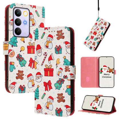 Christmas Series Buckle Leather Phone Case with Hand Strap, For Realme C71 4G India / Note 70 4G, For Realme C85 5G / 15x 5G India, For Realme P4 Pro 5G, For Realme P4 5G, For Realme 15T 5G Global, For Realme 15 / 15 Pro 5G Global                      ...