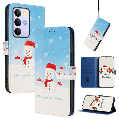 Christmas Series Buckle Leather Phone Case with Hand Strap, For Realme C71 4G India / Note 70 4G, For Realme C85 5G / 15x 5G India, For Realme P4 Pro 5G, For Realme P4 5G, For Realme 15T 5G Global, For Realme 15 / 15 Pro 5G Global                      ...