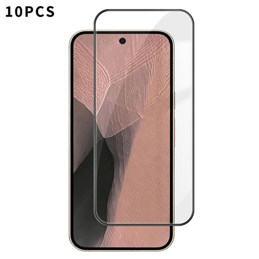 10pcs Kalebol High-Aluminum Screen-Printed Full-Coverage Anti-Fingerprint Black-Bordered HD Tempered Glass Film, For Google Pixel 11 Pro XL, For Google Pixel 11, For Google Pixel 11 Pro, For Google Pixel 10a, For Google Pixel 10 Pro XL