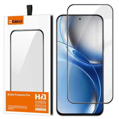 Kalebol High-Aluminum Screen-Printed Full-Coverage Anti-Fingerprint Black-Bordered HD Tempered Glass Film, For Realme P4R 5G, For Realme C100 5G, For Realme C100 4G, For Realme Narzo 100 Lite 5G, For Realme Neo8 5G, For Realme 16 5G, For Realme 16 Pro ...