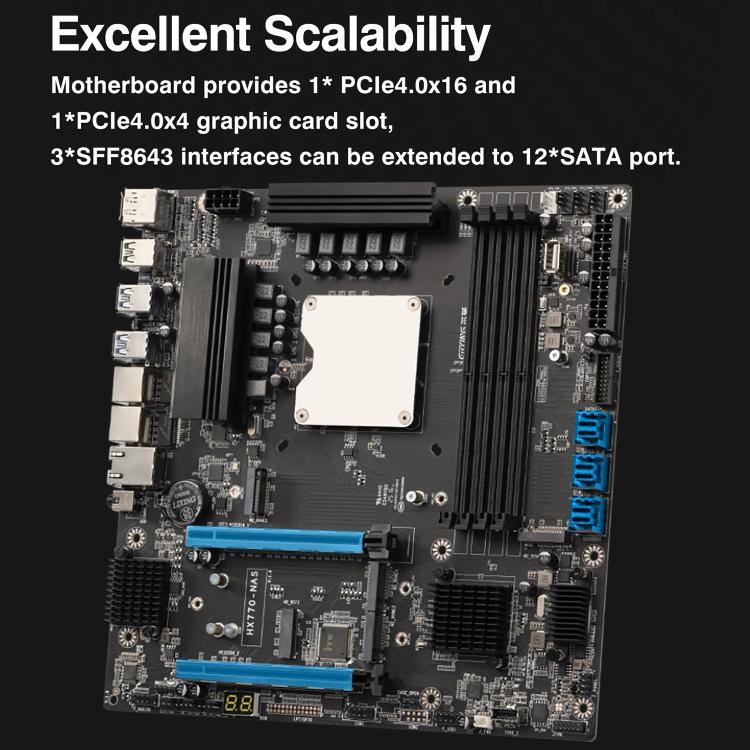 ERYING HX770 Chipset i5-14500HX Onboard CPU NAS Host Motherboard