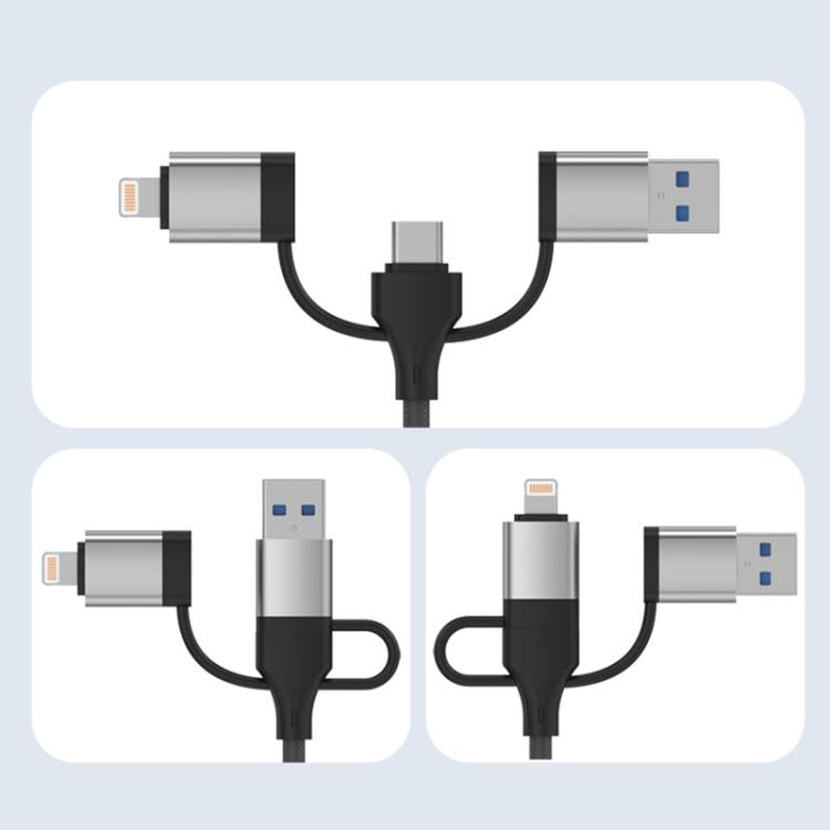 3 in 1 8 Pin, Type-C, USB to 3.5mm Multi-function External Sound Card