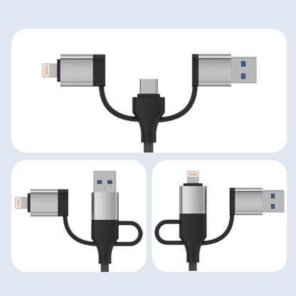 3 in 1 8 Pin, Type-C, USB to 3.5mm Multi-function External Sound Card