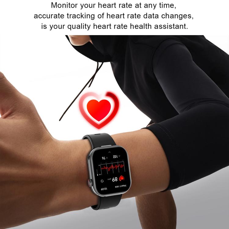 T99 2.02 inch Square Screen 2 in 1 Bluetooth Earphone IP67 Waterproof Smart Watch, Supports Blood Oxygen Monitoring