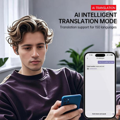 JM19 Touchscreen Color Screen ANC Active Noise Reduction Wireless Bluetooth Earphone with Translator