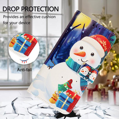 Christmas Series Buckle Leather Phone Case with Hand Strap, For Tenco Spark Slim 5G