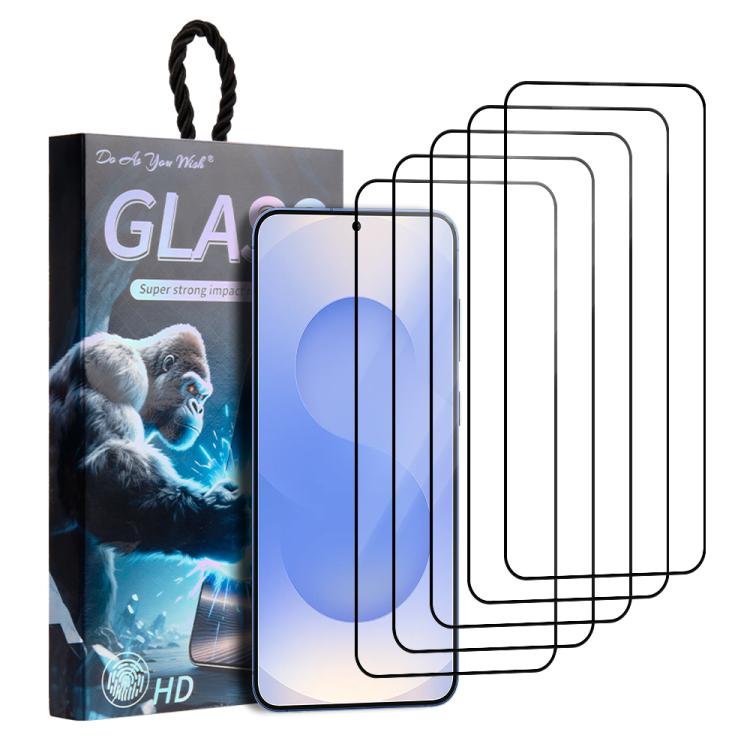 5pcs / Pack Do As You Wish Silk Screen Printed HD Tempered Glass Film, For Samsung Galaxy S26+ 5G, For Samsung Galaxy S26 Ultra 5G, For Samsung Galaxy S26 5G, For Samsung Galaxy A57 5G, For Samsung Galaxy A37 5G, For Samsung Galaxy S25 Edge 5G         ...