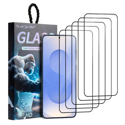 5pcs / Pack Do As You Wish Silk Screen Printed HD Tempered Glass Film, For Samsung Galaxy S26+ 5G, For Samsung Galaxy S26 Ultra 5G, For Samsung Galaxy S26 5G, For Samsung Galaxy A57 5G, For Samsung Galaxy A37 5G, For Samsung Galaxy S25 Edge 5G         ...