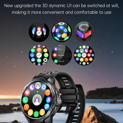 KT88 1.7 inch TFT Screen Outdoor Sports Smart Watch 3ATM Waterproof with Flashlight