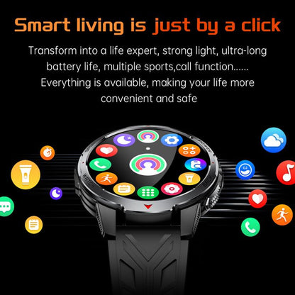 KT88 1.7 inch TFT Screen Outdoor Sports Smart Watch 3ATM Waterproof with Flashlight