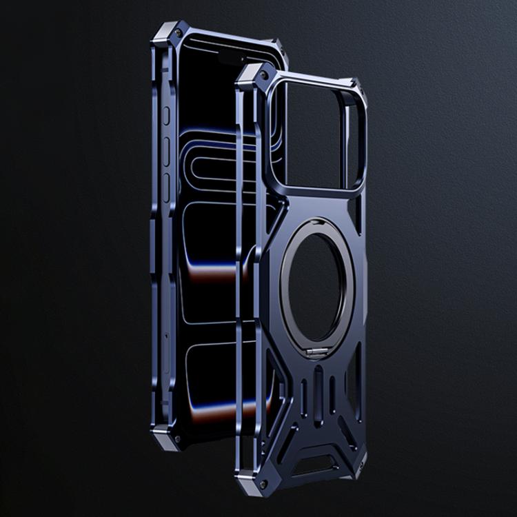 Aluminum Alloy Borderless MagSafe Rotating Holder Phone Case