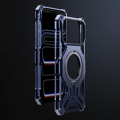 Aluminum Alloy Borderless MagSafe Rotating Holder Phone Case