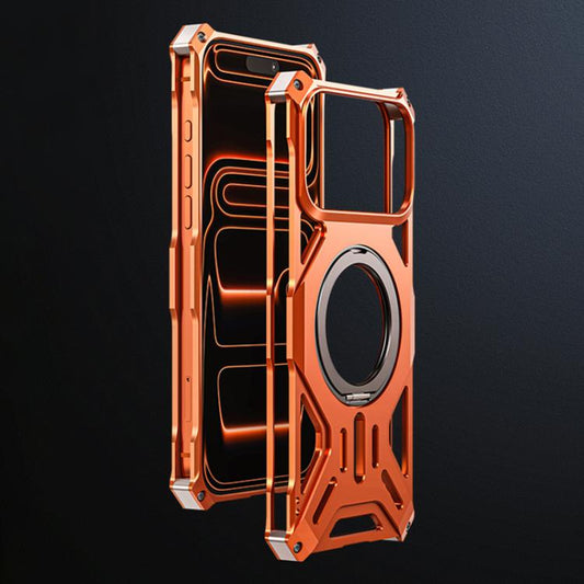 Aluminum Alloy Borderless MagSafe Rotating Holder Phone Case, For iPhone 17 Pro Max, For iPhone 17 Pro