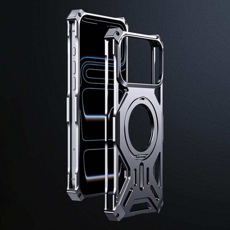 Aluminum Alloy Borderless MagSafe Rotating Holder Phone Case, For iPhone 17 Pro Max, For iPhone 17 Pro