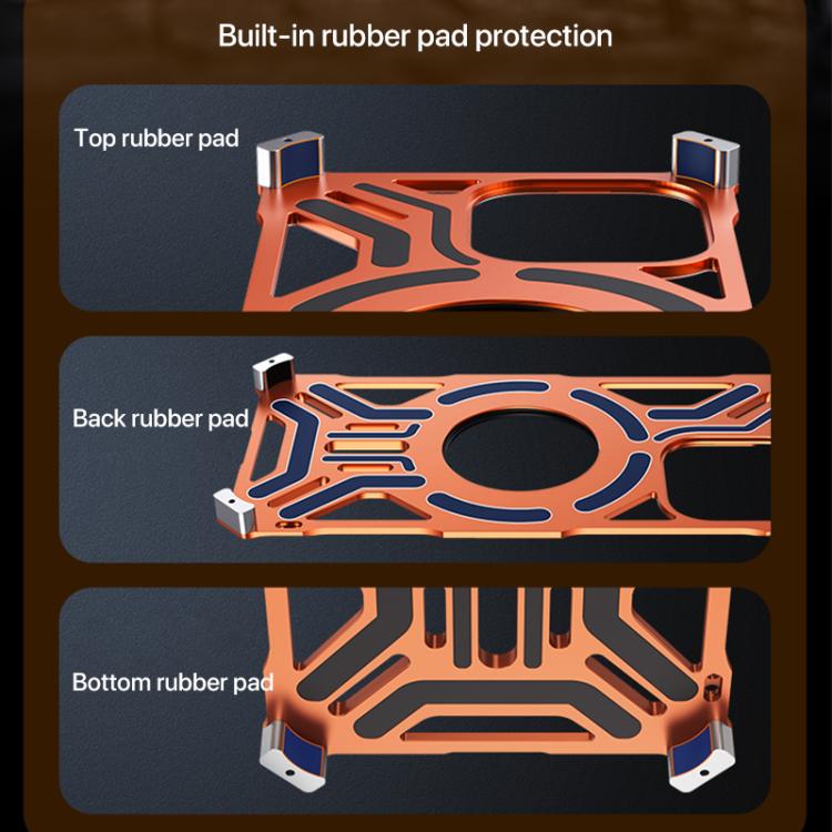 Aluminum Alloy Borderless MagSafe Rotating Holder Phone Case, For iPhone 17 Pro Max, For iPhone 17 Pro