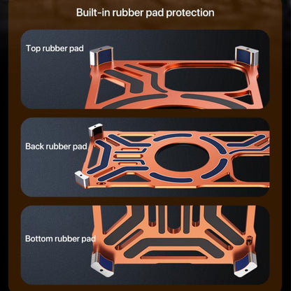 Aluminum Alloy Borderless MagSafe Rotating Holder Phone Case, For iPhone 17 Pro Max, For iPhone 17 Pro