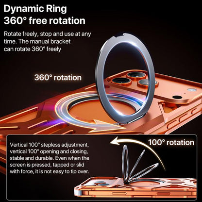 Aluminum Alloy Borderless MagSafe Rotating Holder Phone Case, For iPhone 17 Pro Max, For iPhone 17 Pro