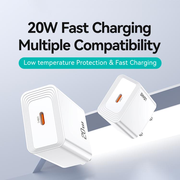 USAMS CC325 T69 PD 20W USB-C / Type-C Single Port Fast Charger, CC325