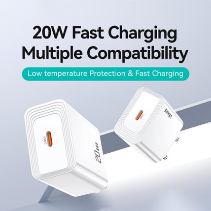 USAMS CC325 T69 PD 20W USB-C / Type-C Single Port Fast Charger, CC325