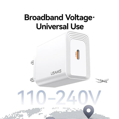 USAMS CC329 T69 PD 30W USB-C / Type-C Single Port Fast Charger, CC329