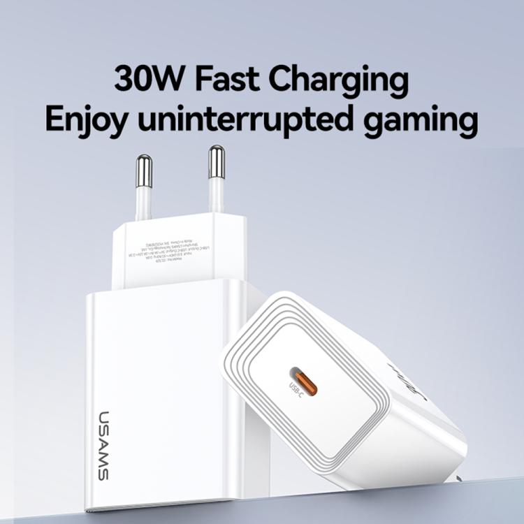 USAMS CC329 T69 PD 30W USB-C / Type-C Single Port Fast Charger, CC329