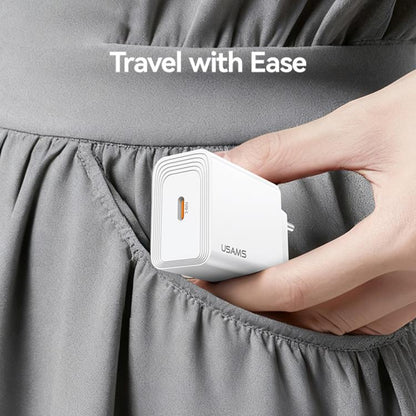 USAMS CC329 T69 PD 30W USB-C / Type-C Single Port Fast Charger, CC329