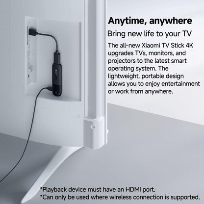 Original Xiaomi TV Stick 2nd Gen Quad Core Cortex-A55 4K Ultra HD Dual-Band WiFi6 Google TV Stick, Global Version with Google Play
