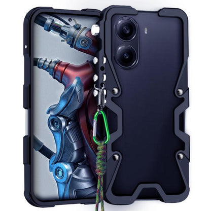 Trigger Design Hollow Metal Frame Phone Case with Lanyard, For Redmi K90 Pro Max / Poco F8 Ultra 5G, For Redmi K90 / Poco F8 Pro 5G, For Redmi Turbo 4 Pro, For Redmi Turbo 4, For Redmi K80 Pro, For Redmi K80, For Redmi K70 Ultra                        ...