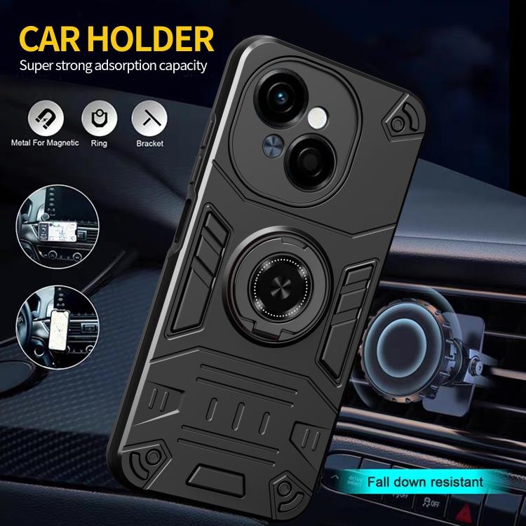 Rotating Holder TPU Hybrid PC Phone Case, For Tecno Pop 9 4G, For Tecno Spark 30 Pro 4G, For Tecno Spark 30 4G, For Tecno Spark 30C, For Tecno Pova 6 / 6 Pro 5G, For Tecno Spark Go 2024 / Spark 20