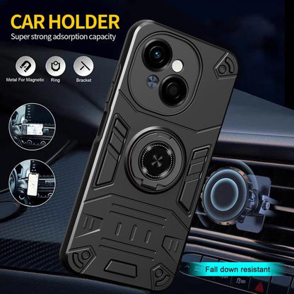 Rotating Holder TPU Hybrid PC Phone Case, For Tecno Pop 9 4G, For Tecno Spark 30 Pro 4G, For Tecno Spark 30 4G, For Tecno Spark 30C, For Tecno Pova 6 / 6 Pro 5G, For Tecno Spark Go 2024 / Spark 20