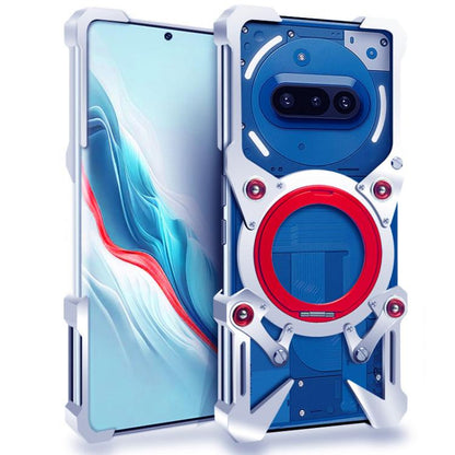 Rotating Bracket Hollow Metal Phone Case with Lanyard, For Nothing Phone 4a Pro, For Nothing Phone 4a, For Nothing Phone 3a Lite, For Nothing Phone 3, For Nothing CMF Phone 2 Pro, For Nothing Phone 3a, For Nothing Phone 3a Pro, For Nothing Phone 2a Plu...