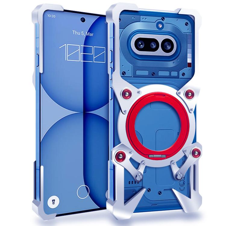 Rotating Bracket Hollow Metal Phone Case with Lanyard, For Nothing Phone 4a Pro, For Nothing Phone 4a, For Nothing Phone 3a Lite, For Nothing Phone 3, For Nothing CMF Phone 2 Pro, For Nothing Phone 3a, For Nothing Phone 3a Pro, For Nothing Phone 2a Plu...