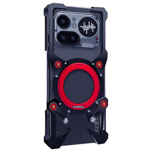 Rotating Bracket Hollow Metal Phone Case with Lanyard, For Nothing Phone 4a Pro, For Nothing Phone 4a, For Nothing Phone 3a Lite, For Nothing Phone 3, For Nothing CMF Phone 2 Pro, For Nothing Phone 3a, For Nothing Phone 3a Pro, For Nothing Phone 2a Plu...