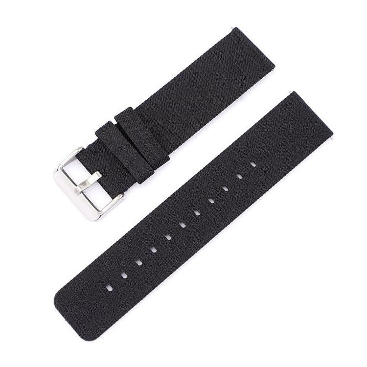 Stainless Steel Pin Buckle Nylon Woven Canvas Watch Band, 12mm, 14mm, 16mm, 18mm