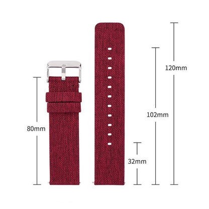 Stainless Steel Pin Buckle Nylon Woven Canvas Watch Band, 12mm, 14mm, 16mm, 18mm