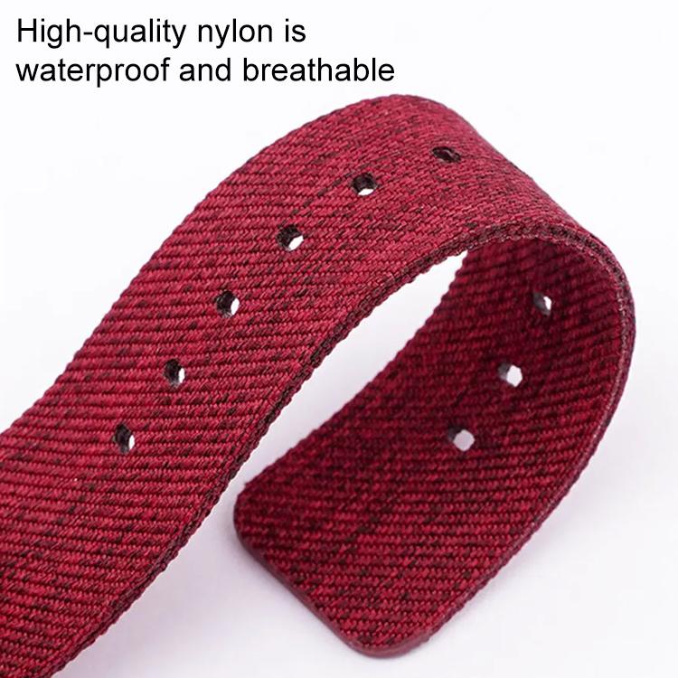 Stainless Steel Pin Buckle Nylon Woven Canvas Watch Band, 12mm, 14mm, 16mm, 18mm
