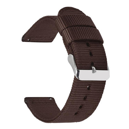 Stainless Steel Pin Buckle Solid Color Nylon Canvas Watch Band, 18mm, 20mm, 22mm, 24mm